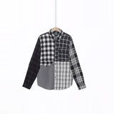 Black white Mix Flannel